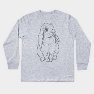 Holland Lop Bunny Kids Long Sleeve T-Shirt